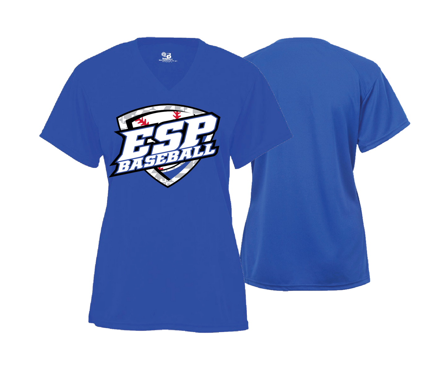 ESP Baseball Women's V Neck Performance Tee