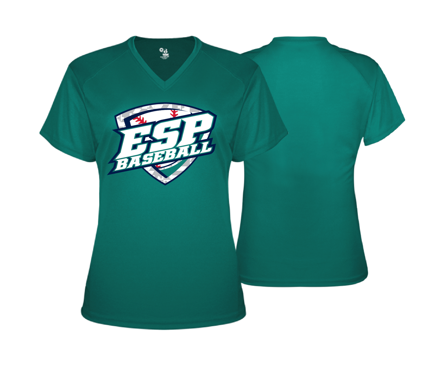ESP Baseball Women's V Neck Performance Tee