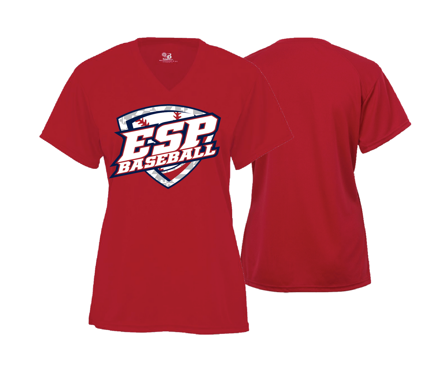 ESP Baseball Women's V Neck Performance Tee