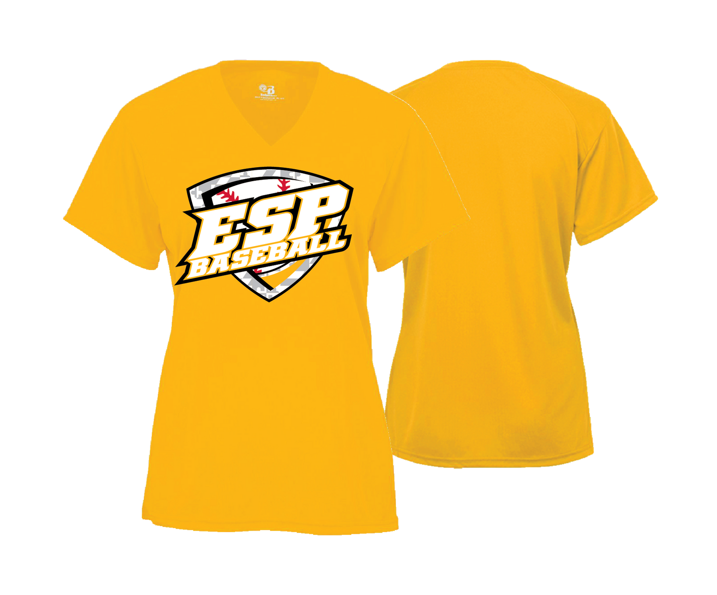 ESP Baseball Women's V Neck Performance Tee