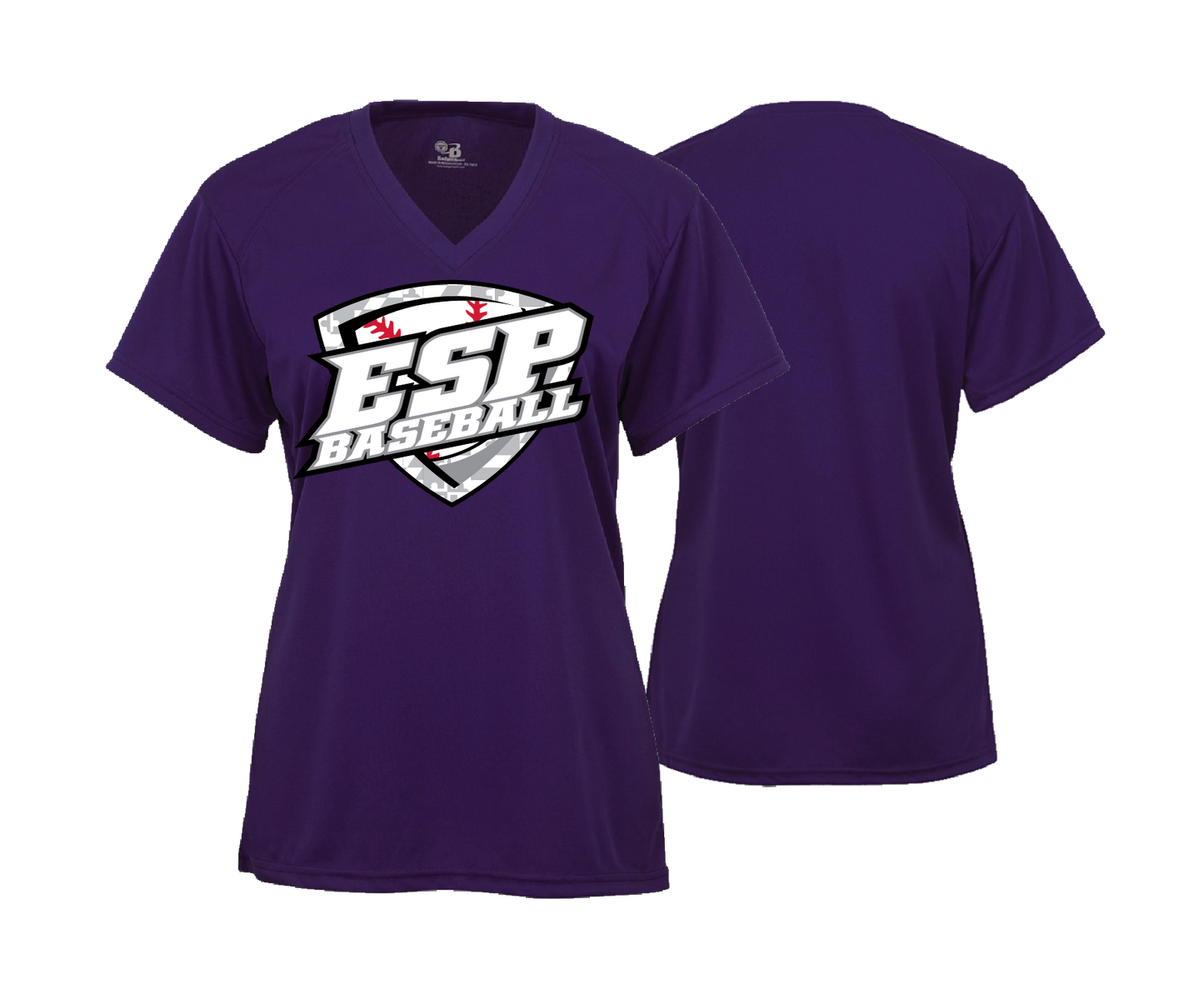 ESP Baseball Women's V Neck Performance Tee