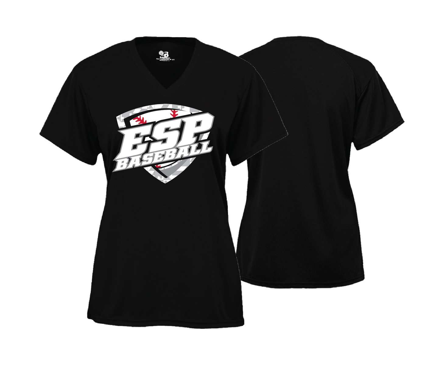ESP Baseball Women's V Neck Performance Tee