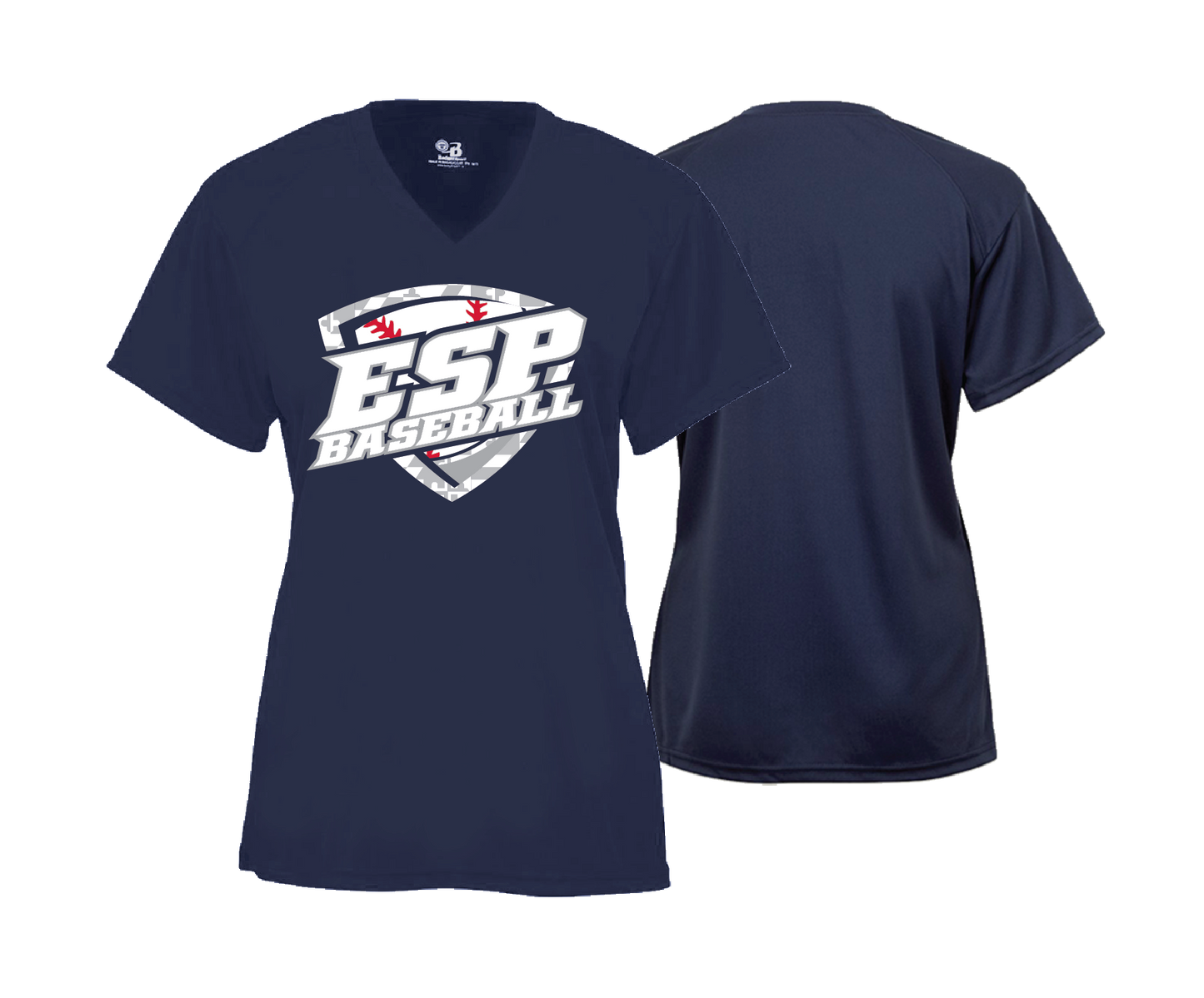 ESP Baseball Women's V Neck Performance Tee