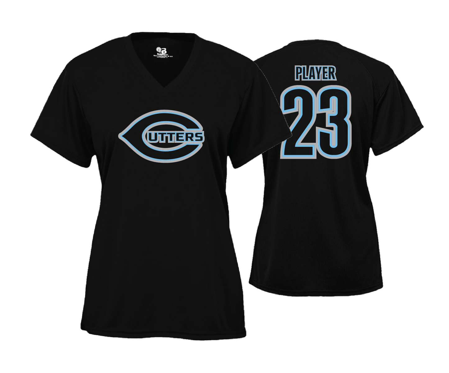Calvert Cutters - DTF | Women's Short Sleeve V-Neck Performance Tee