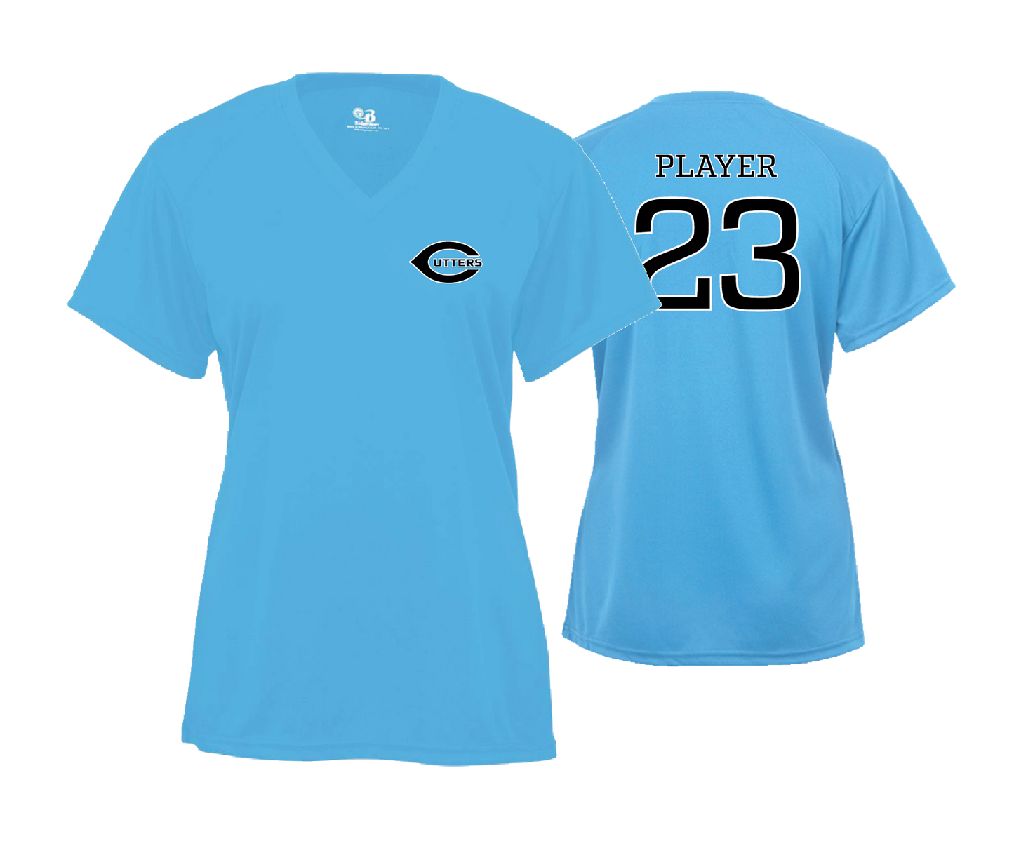 Calvert Cutters - DTF | Women's Short Sleeve V-Neck Performance Tee
