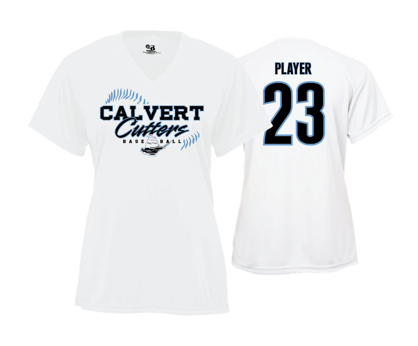 Calvert Cutters - DTF | Women's Short Sleeve V-Neck Performance Tee