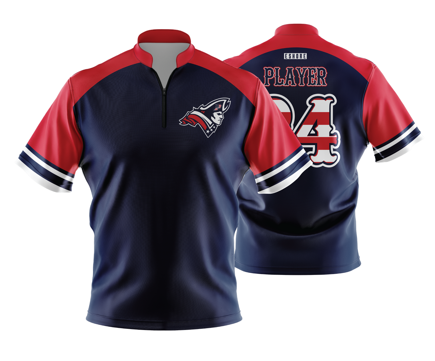 Patriots Baseball - FDS | Unisex Short Sleeve 1/4 Zip BP Jacket