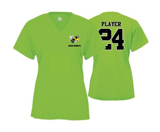 Green Hornets - DTF Womens Short Sleeve Performance Tee