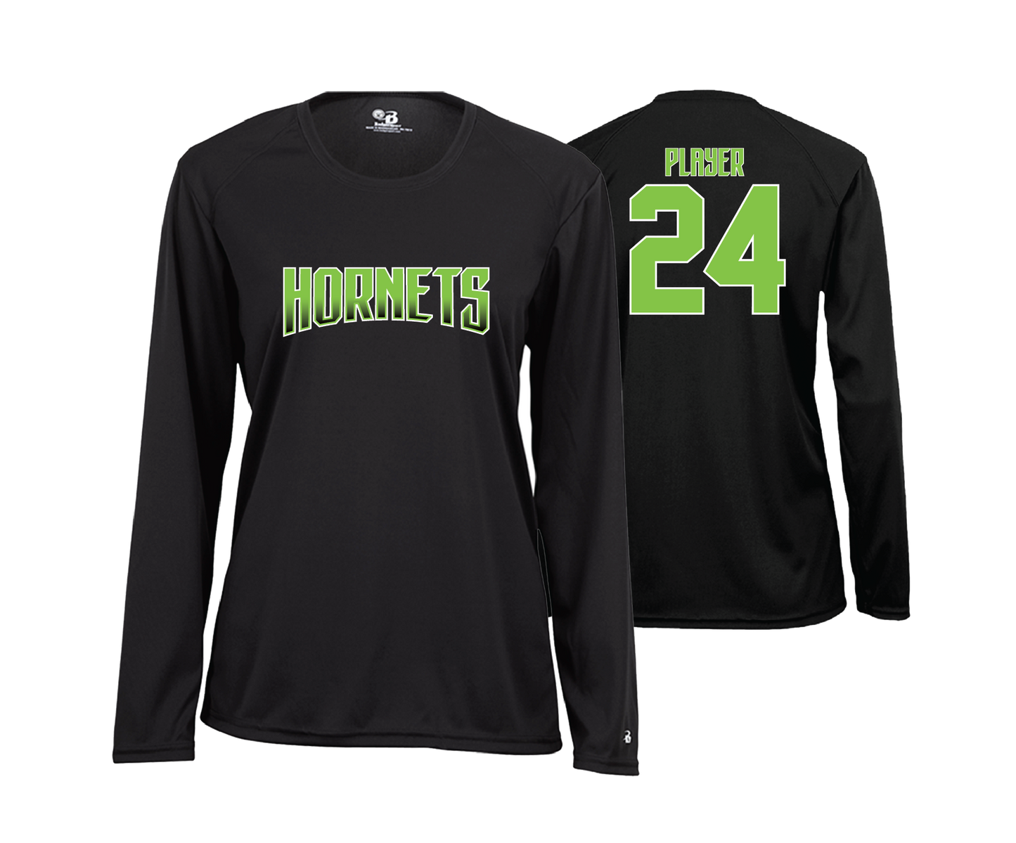 Green Hornets - DTF Womens Long Sleeve Performance Tee