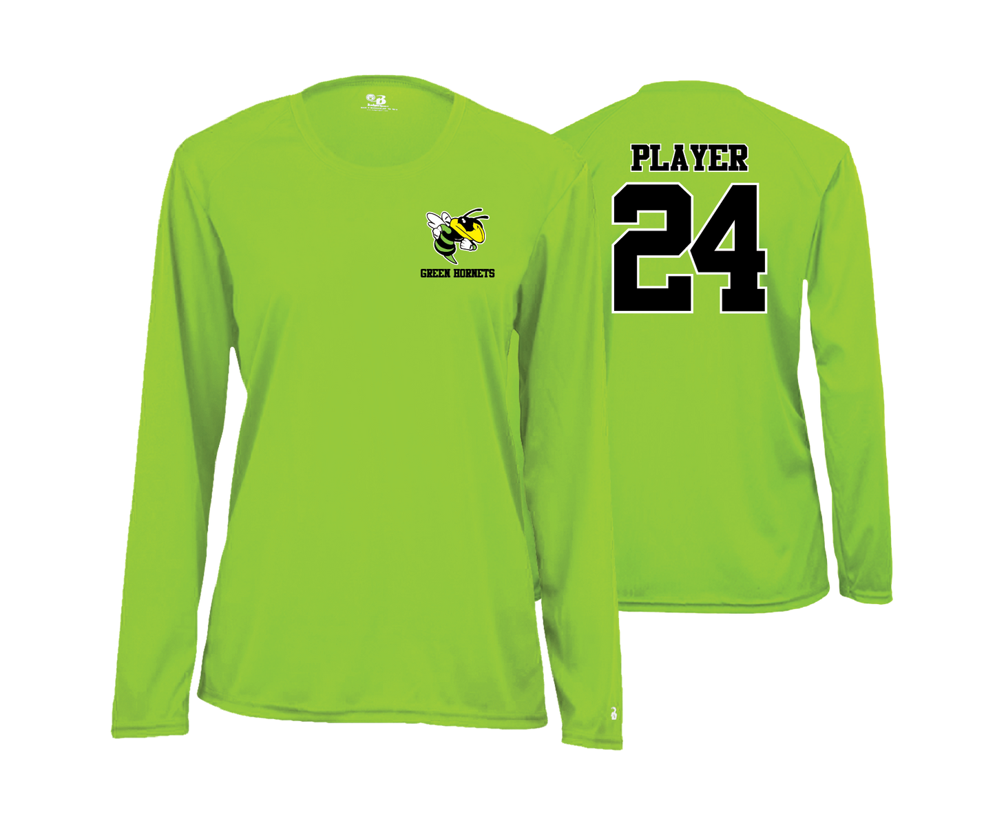 Green Hornets - DTF Womens Long Sleeve Performance Tee