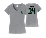 Black Sox Mom - Women's Cotton V neck