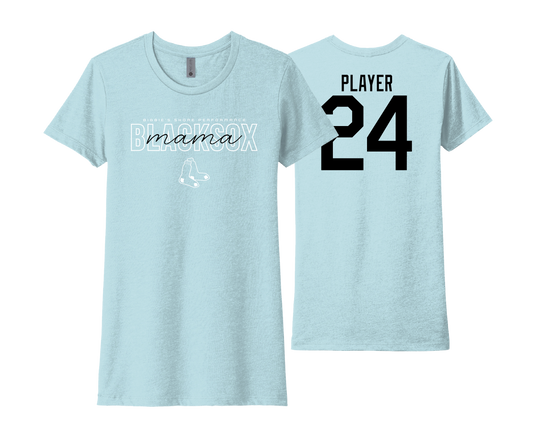 Black Sox Mom - Women's Cotton Crew Neck