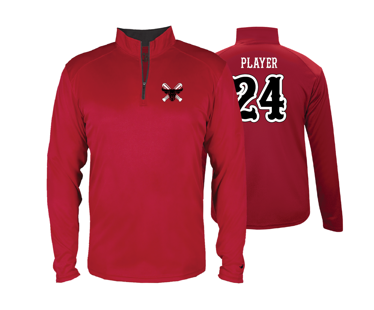 Fredrick Bulls - DTF | Men's Long Sleeve Performance 1/4 Zip