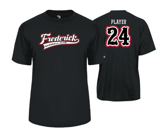 Frederick Bulls Performance Tees- BLACK