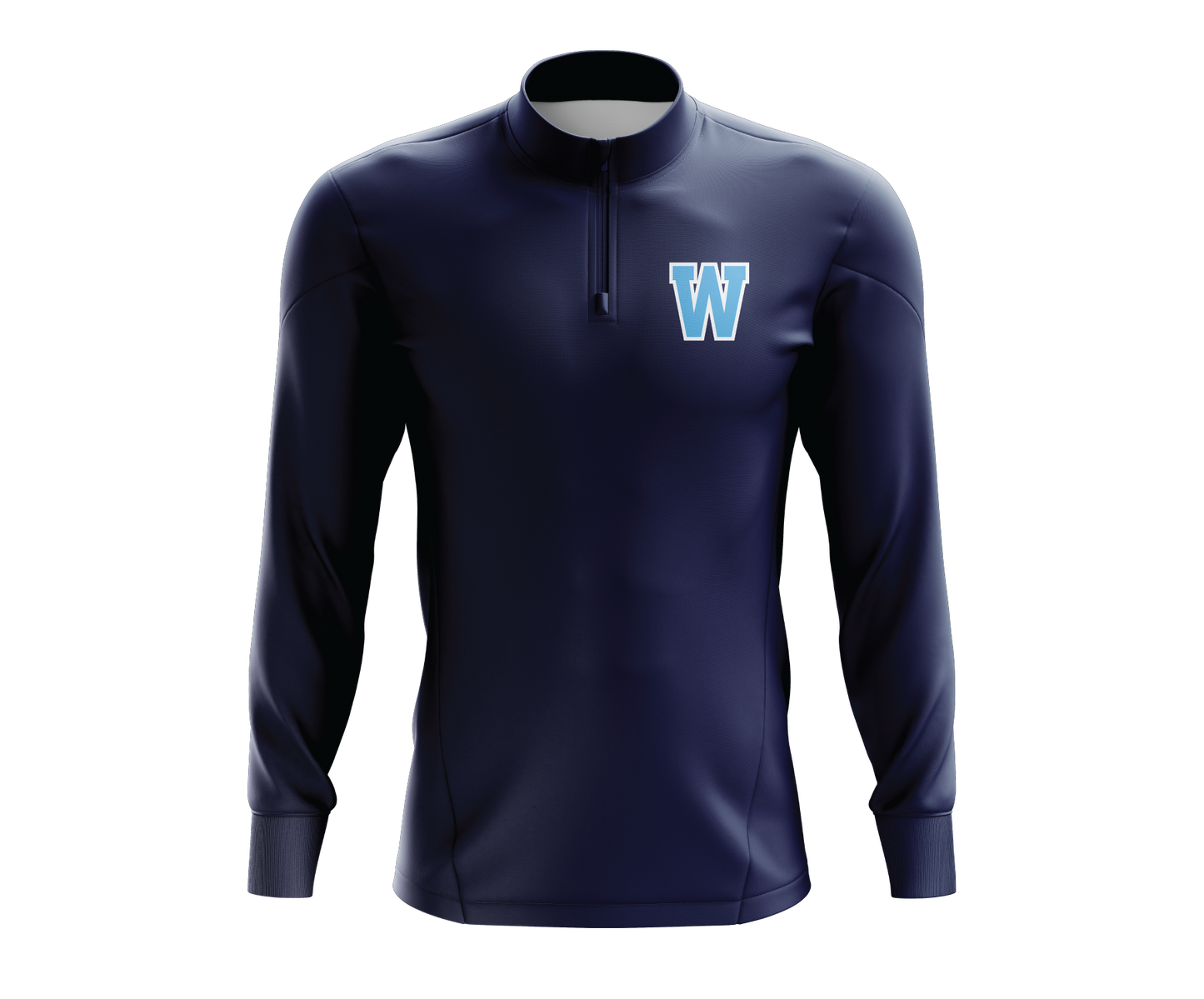 Warriors BCCC - NAVY - FDS | Unisex 1/4 Zip BP Jacket