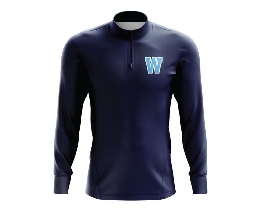Warriors BCCC - NAVY - FDS | Unisex 1/4 Zip BP Jacket