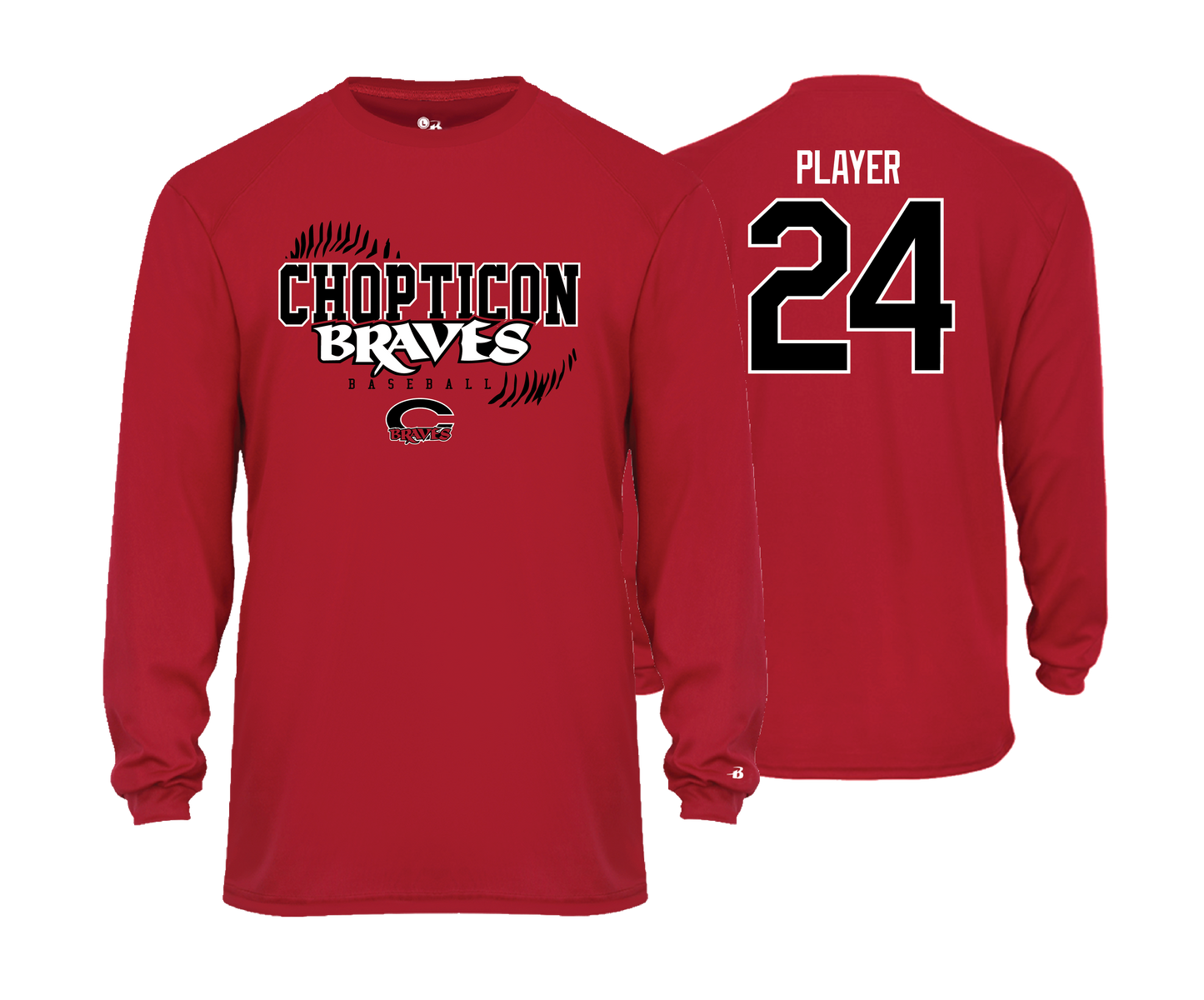 Chopticon Braves Baseball - DTF | Unisex Long Sleeve Performance Tee