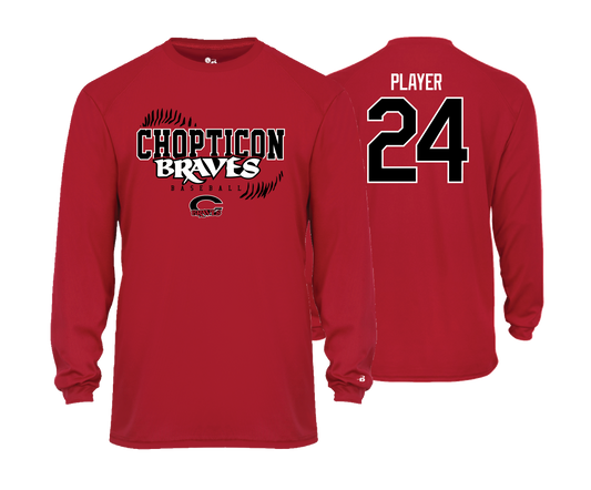 Chopticon Braves Baseball - DTF | Unisex Long Sleeve Performance Tee