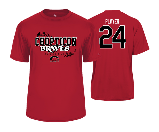 Chopticon Braves Baseball - DTF Unisex Short Sleeve Performance Tee