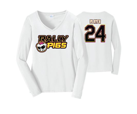 Rally Pigs - DTF | Women's Long Sleeve Cotton Tee