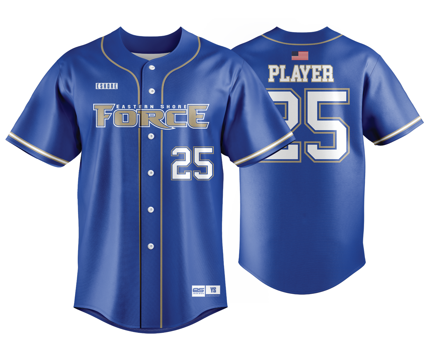Eastern Shore Force - FDS Unisex Full Button Jersey
