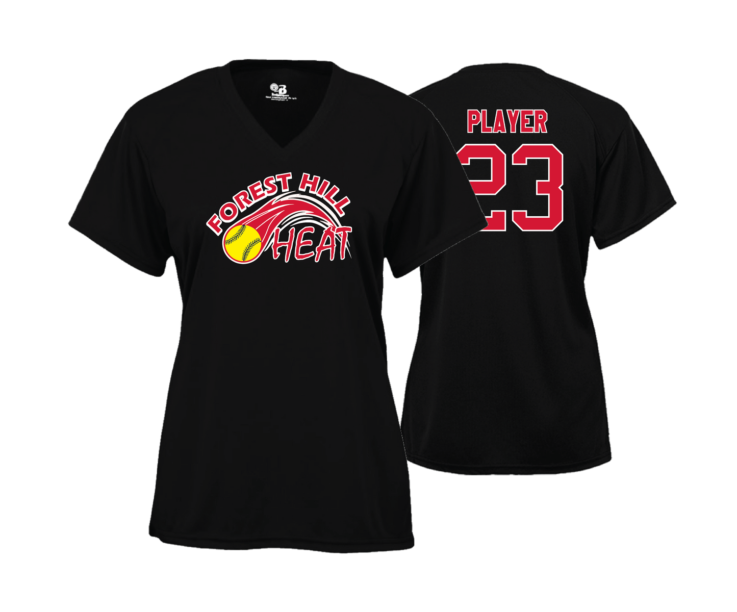 Forest Hill Heat - DTF | Women's Short Sleeve Performance V-Neck Tee