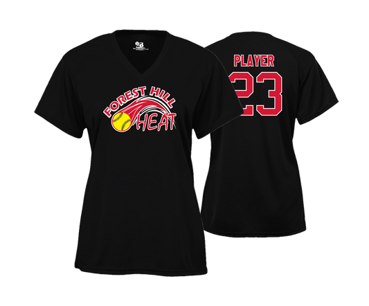 Forest Hill Heat - DTF | Women's Short Sleeve Performance V-Neck Tee