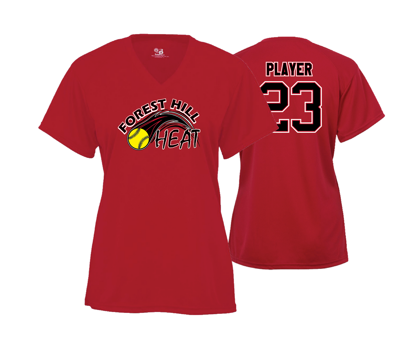 Forest Hill Heat - DTF | Women's Short Sleeve Performance V-Neck Tee