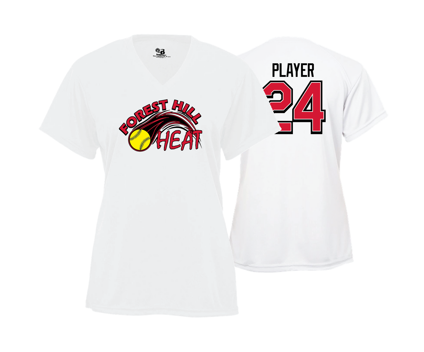 Forest Hill Heat - DTF | Women's Short Sleeve Performance V-Neck Tee