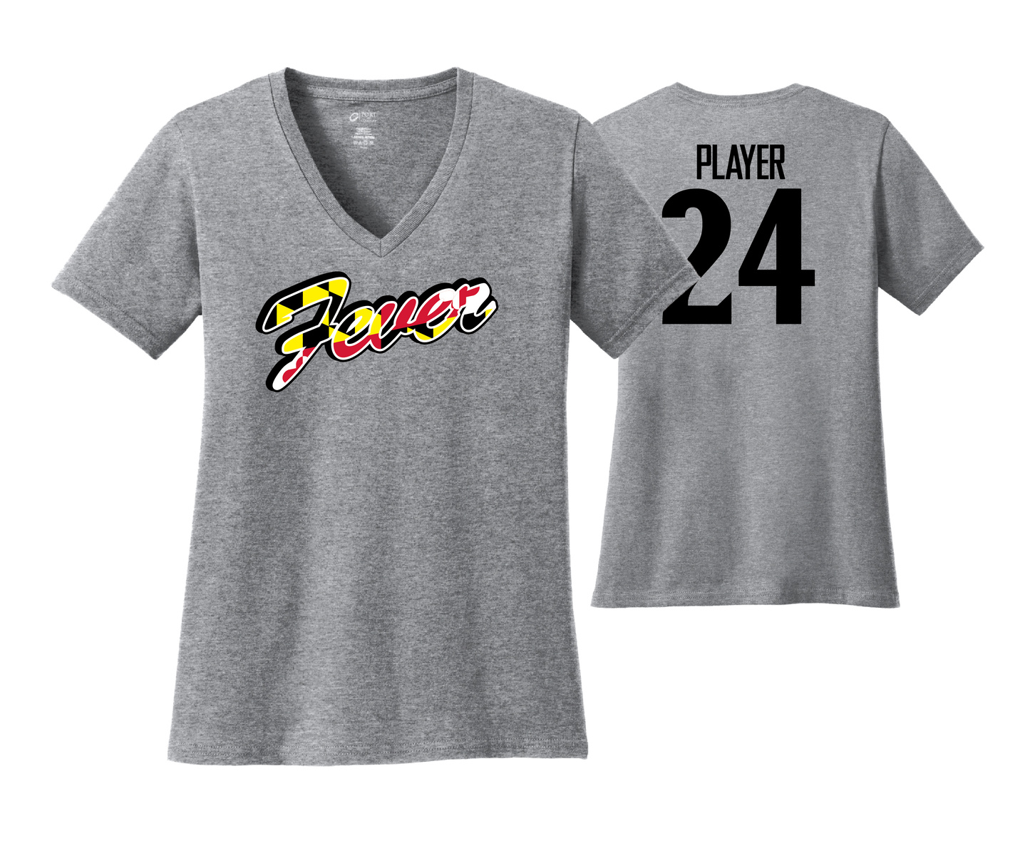 Fever - DTF | Women's Short Sleeve Cotton V-Neck Tee