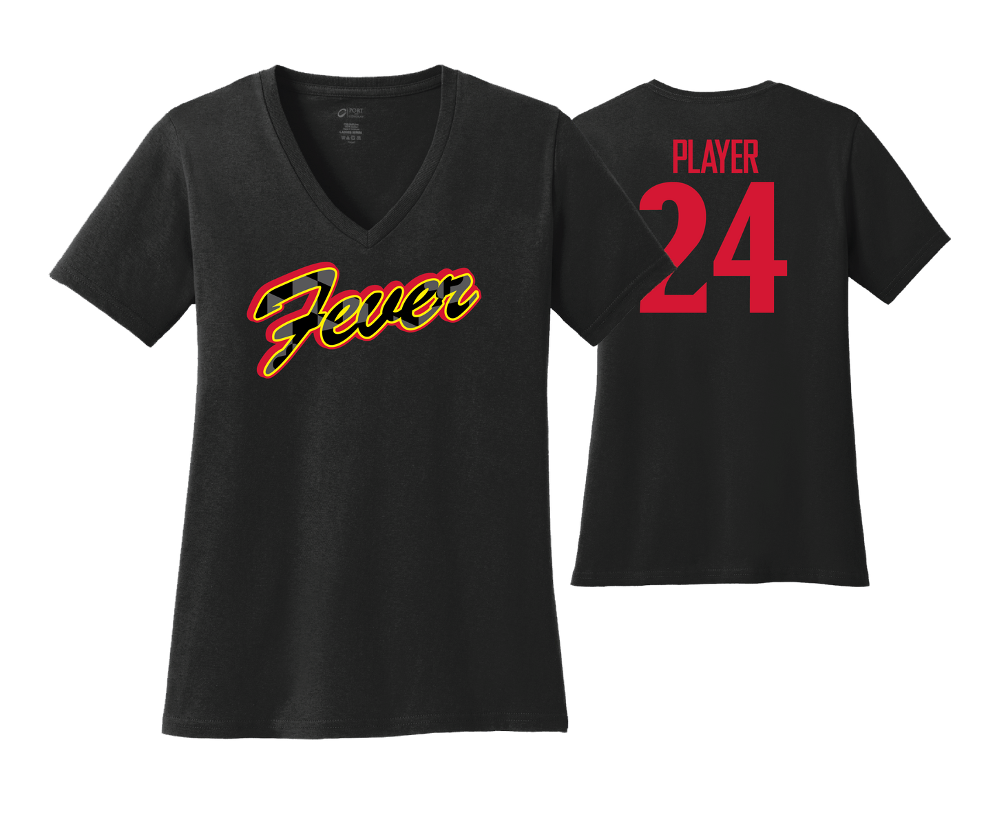 Fever - DTF | Women's Short Sleeve Cotton V-Neck Tee