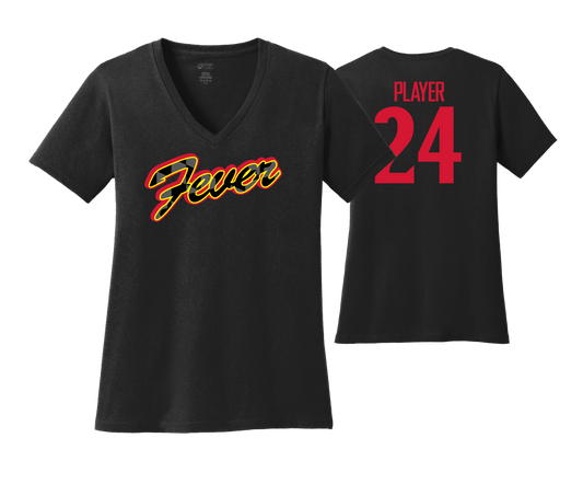 Fever - DTF | Women's Short Sleeve Cotton V-Neck Tee