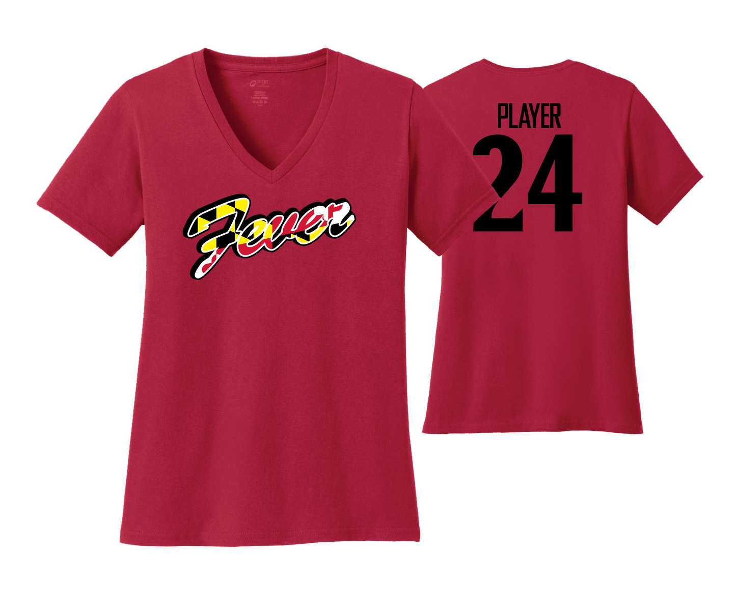 Fever - DTF | Women's Short Sleeve Cotton V-Neck Tee