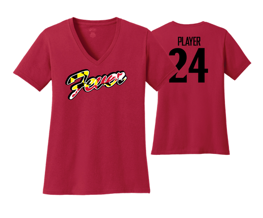 Fever - DTF | Women's Short Sleeve Cotton V-Neck Tee