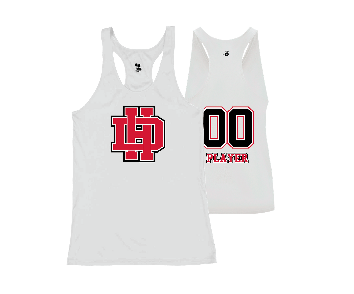 Delaware Heart - DTF Womens Performance Racerbank