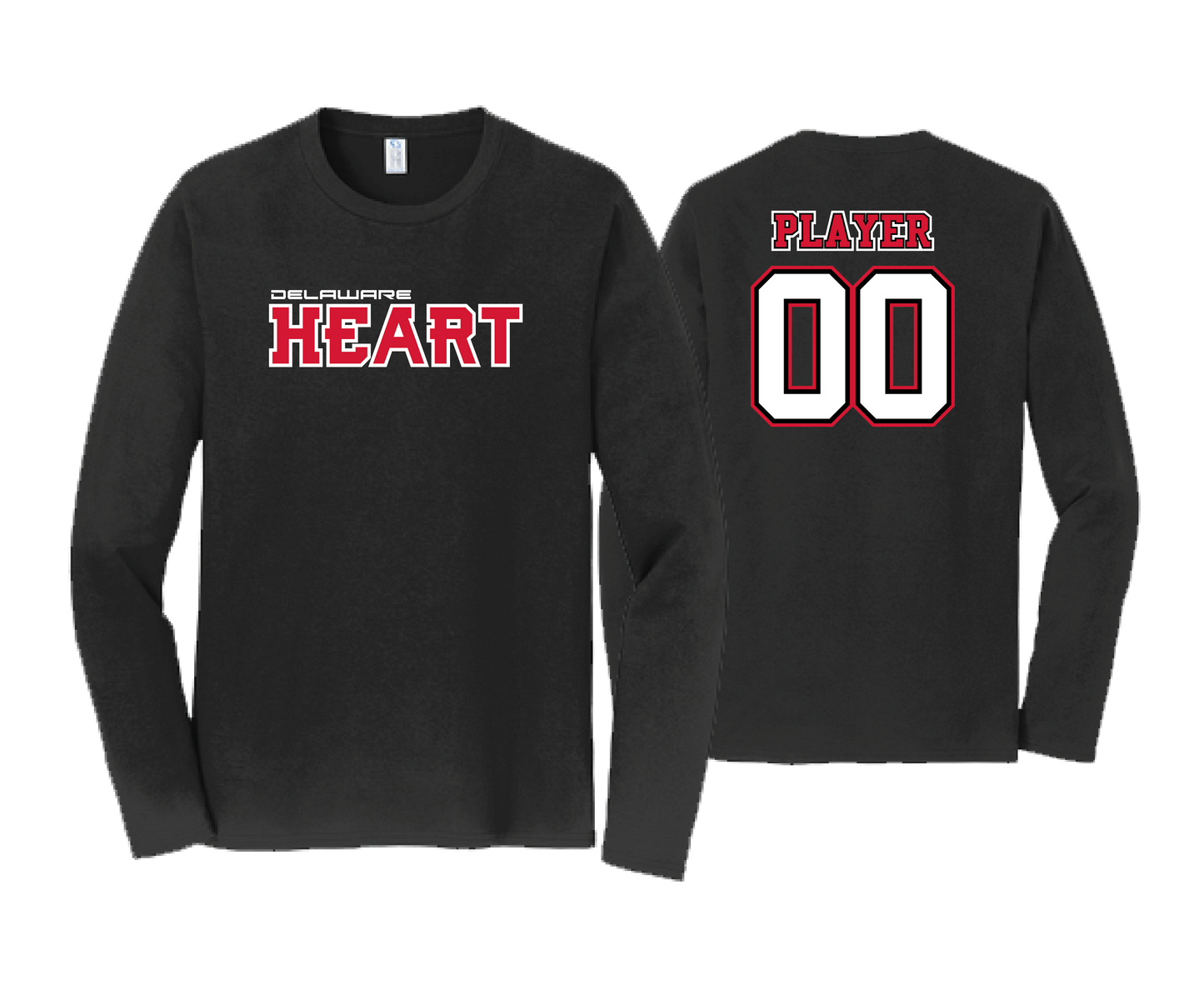 Delaware Heart LS Cotton Tees