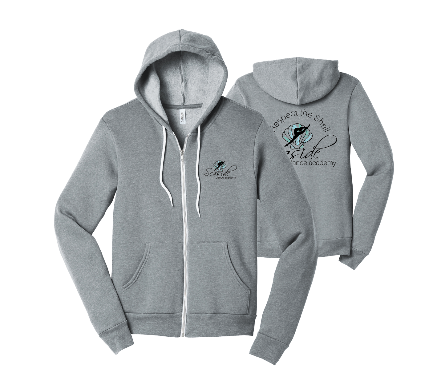 Seaside Dance - DTF | BELLA+CANVAS® Unisex Fleece Zip Up Hoodie