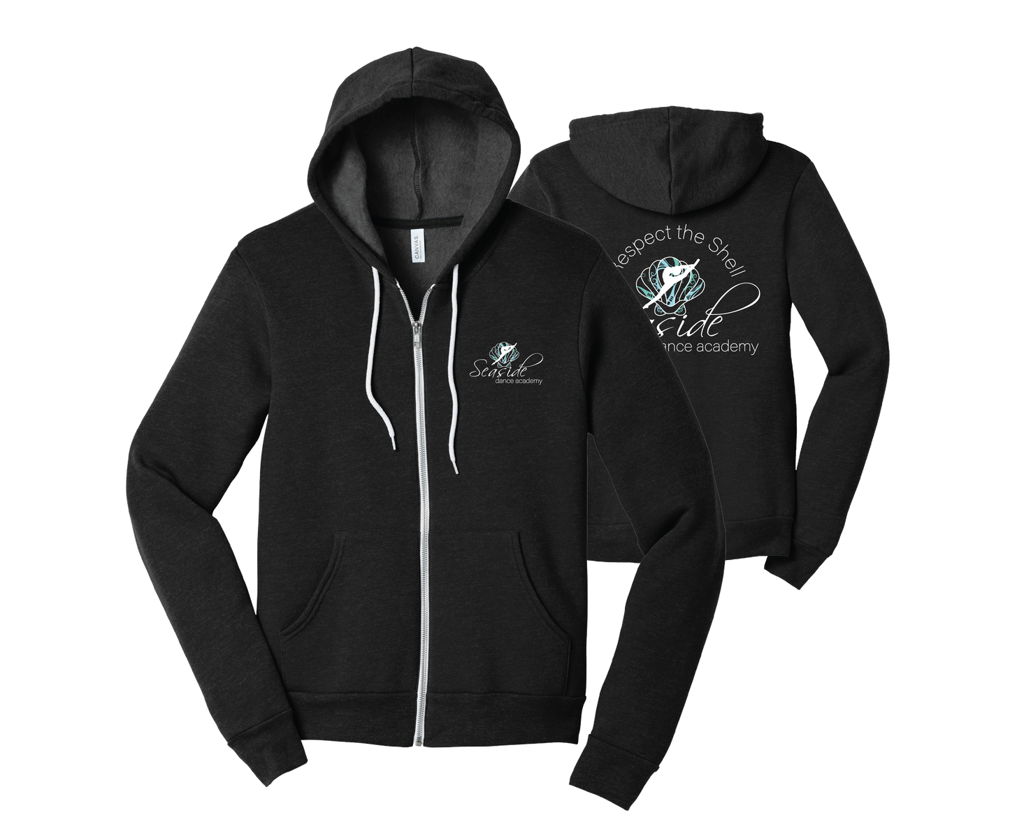 Seaside Dance - DTF | BELLA+CANVAS® Unisex Fleece Zip Up Hoodie