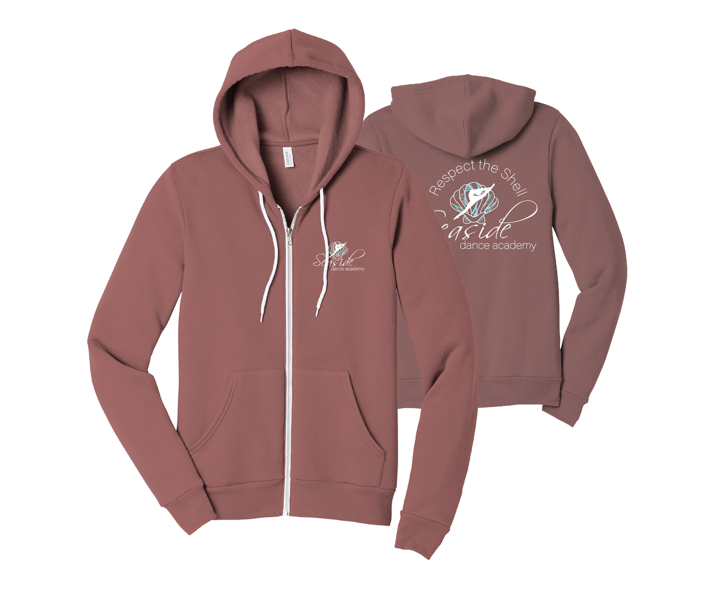 Seaside Dance - DTF | BELLA+CANVAS® Unisex Fleece Zip Up Hoodie
