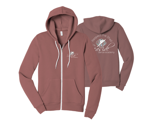 Seaside Dance - DTF | BELLA+CANVAS® Unisex Fleece Zip Up Hoodie
