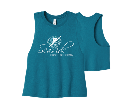 Seaside Dance - DTF | BELLA+CANVAS®  Women's Racerback Cropped Tank