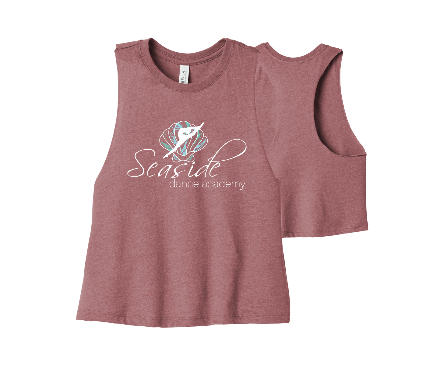 Seaside Dance - DTF | BELLA+CANVAS®  Women's Racerback Cropped Tank