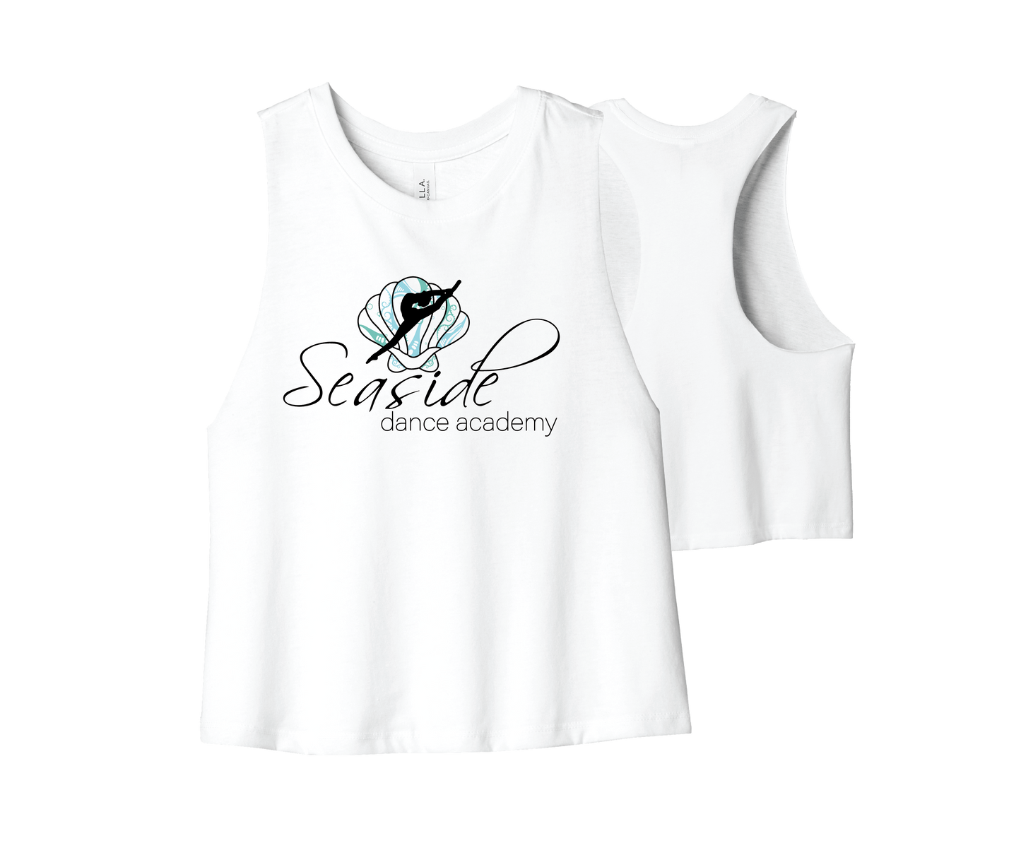 Seaside Dance - DTF | BELLA+CANVAS®  Women's Racerback Cropped Tank