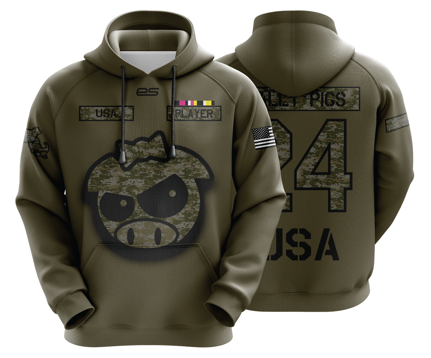 Rally Pigs - MILITARY - FDS | Hoodies