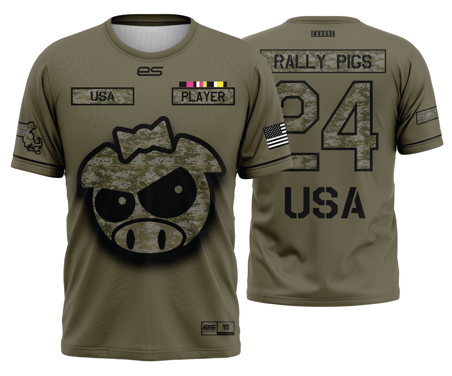 Rally Pigs - MILITARY - FDS | Short Sleeve Jersey