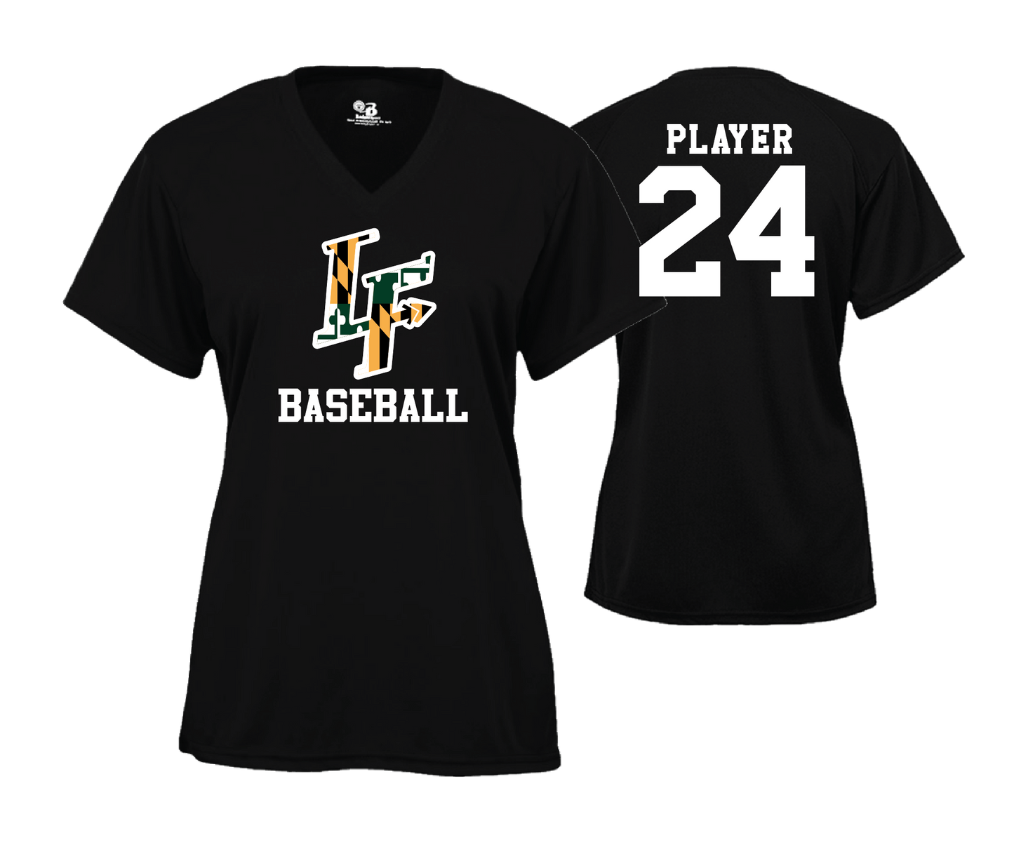LF Archers - DTF Womens Short Sleeve V-Neck Performance Tee
