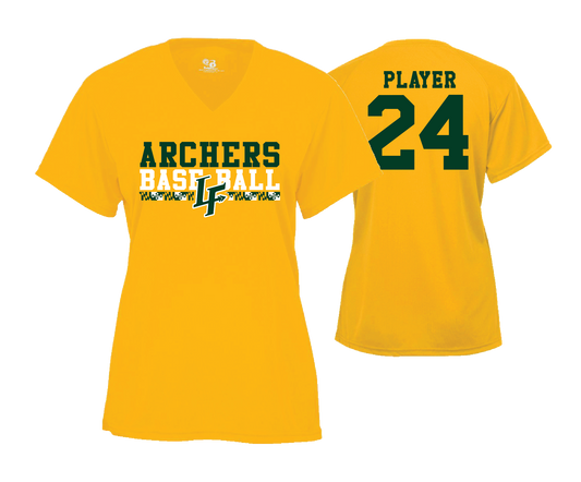 LF Archers - DTF Womens Short Sleeve V-Neck Performance Tee