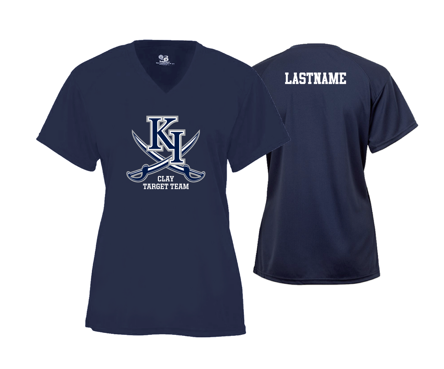 KIHS Clay Target Team - DTF | Women's Short Sleeve V-Neck Performance Tee