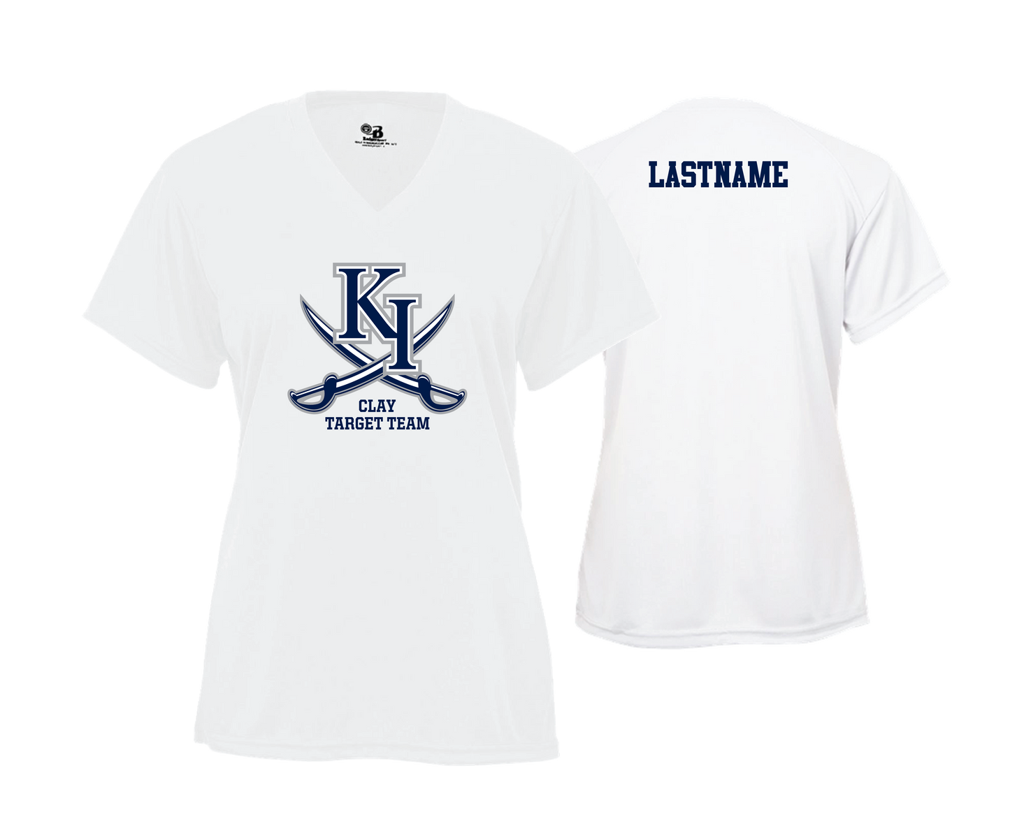 KIHS Clay Target Team - DTF | Women's Short Sleeve V-Neck Performance Tee