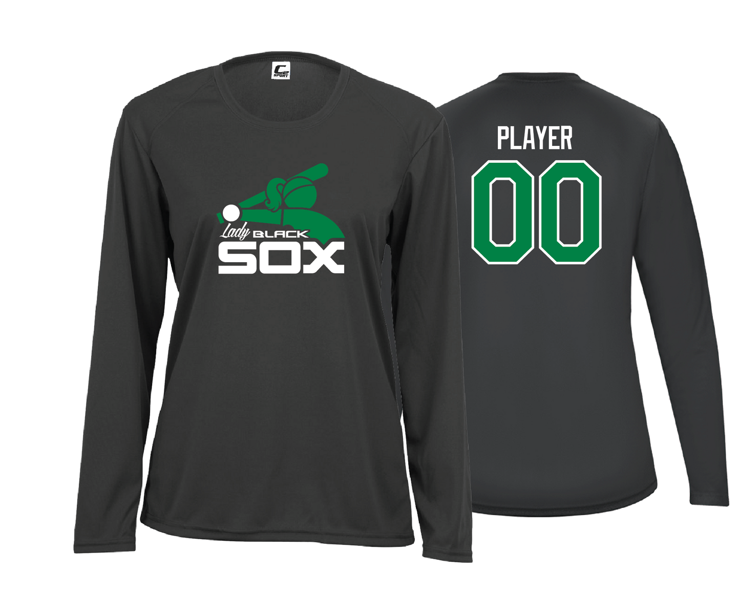 Lady Black Sox - DTF | Women's Long Sleeve Performance Tee